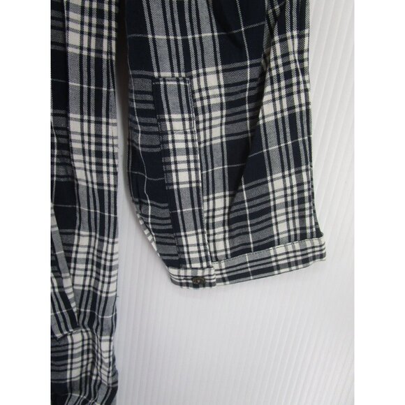 LL Bean Top 4 Wool Blend Signature Tunic Flannel Shirt Band Collar - Picture 4 of 11